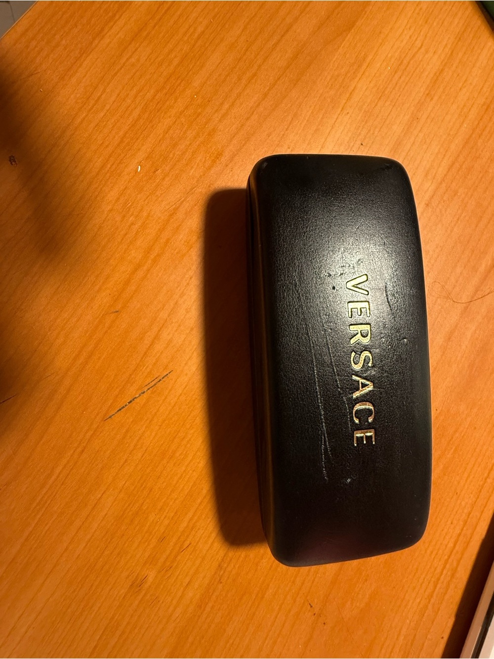 Versace Black Sunglasses Case with Gold Logo